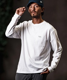 1minute 1second（ワンミニットワンセカンド）の「mlt4928- cursive print dry cotton long sleeve cut&sew カットソー（Tシャツ/カットソー）」