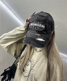 日本未入荷 CHUU★カモフラージュロゴキャップ XU（エックスユー）の「ストリートファッション XU エックスユー
