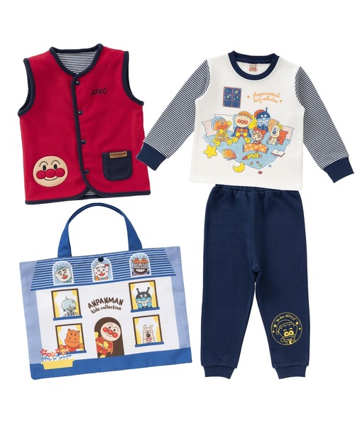 おやすみセット2024 ブルー（ルームウェア/パジャマ）｜ANPANMAN KIDS COLLECTION（アンパンマンキッズコレクション） 8,888円