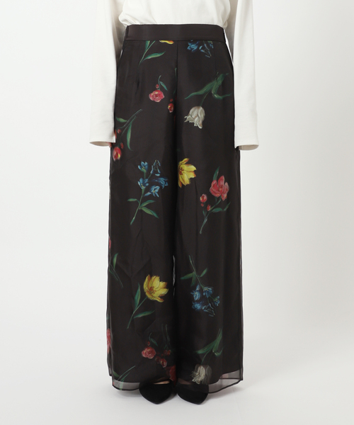SLOBE IENA LES FLEURS プリントパンツ 15周年限定 SLOBE IENA（スローブイエナ）の「LES FLEURS プリントパンツ