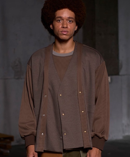 masterkey（マスターキー）の「mcg3568-JAPONISM-C カーディガン（カーディガン/ボレロ・メンズ・ブラック×グレー/ブラウン系その他・FREE）」の2枚目の写真