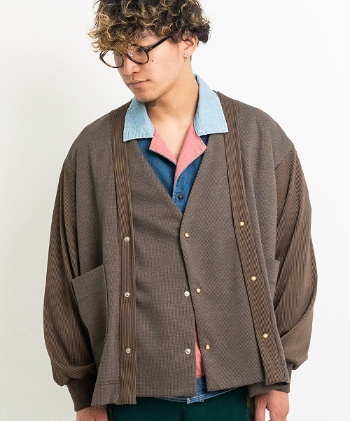 masterkey（マスターキー）の「mcg3568-JAPONISM-C カーディガン（カーディガン/ボレロ・メンズ・ブラック×グレー/ブラウン系その他・FREE）」の4枚目の写真