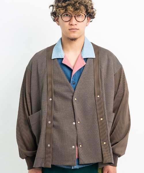 masterkey（マスターキー）の「mcg3568-JAPONISM-C カーディガン（カーディガン/ボレロ・メンズ・ブラック×グレー/ブラウン系その他・FREE）」の5枚目の写真