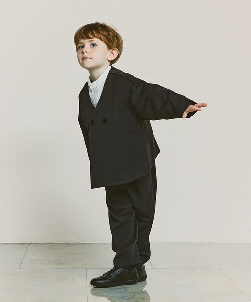 green label relaxing(グリーンレーベルリラクシング)の「バンドカラー シャツ ロングスリーブ / キッズ 100cm-130cm(シャツ/ブラウス・キッズ・ライトグレー/ベージュ/オフホワイト・100cm/110cm/120cm/130cm)」の5枚目の写真