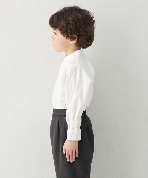 green label relaxing(グリーンレーベルリラクシング)の「バンドカラー シャツ ロングスリーブ / キッズ 100cm-130cm(シャツ/ブラウス・キッズ・ライトグレー/ベージュ/オフホワイト・100cm/110cm/120cm/130cm)」の10枚目の写真