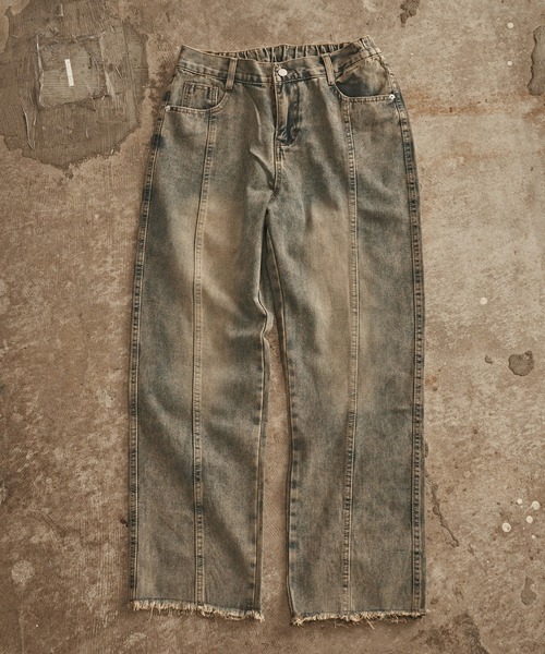【セール】ヴィンテージ加工 デニムパンツ（デニムパンツ）｜ALL RUNS（オールランズ）
