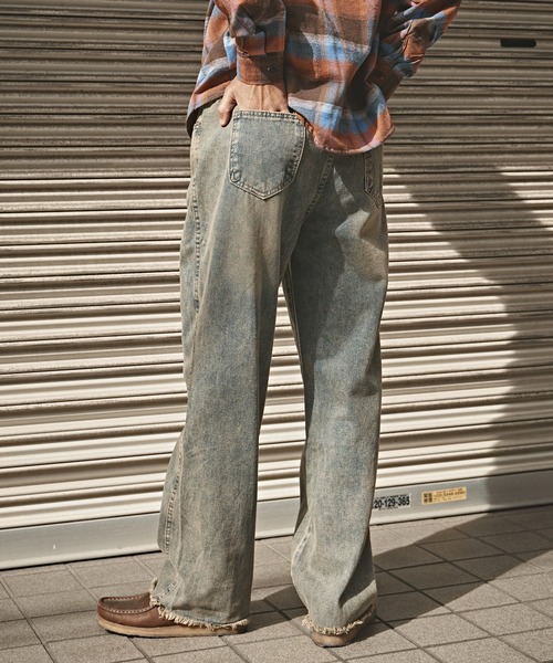 ALL RUNS(オールランズ)の「ヴィンテージ加工 デニムパンツ(デニムパンツ・メンズ・ブルー・L/M)」の6枚目の写真