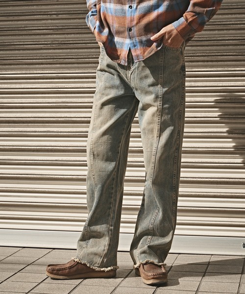 ALL RUNS(オールランズ)の「ヴィンテージ加工 デニムパンツ(デニムパンツ・メンズ・ブルー・L/M)」の3枚目の写真