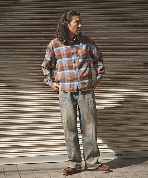 ALL RUNS(オールランズ)の「ヴィンテージ加工 デニムパンツ(デニムパンツ・メンズ・ブルー・L/M)」の8枚目の写真