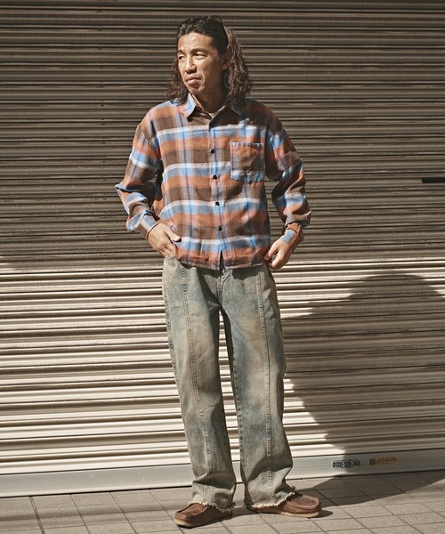 ALL RUNS(オールランズ)の「ヴィンテージ加工 デニムパンツ(デニムパンツ・メンズ・ブルー・L/M)」の9枚目の写真