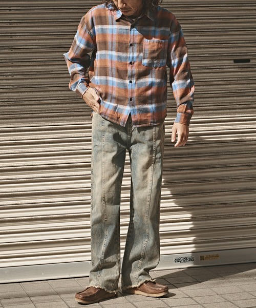 ALL RUNS(オールランズ)の「ヴィンテージ加工 デニムパンツ(デニムパンツ・メンズ・ブルー・L/M)」の11枚目の写真