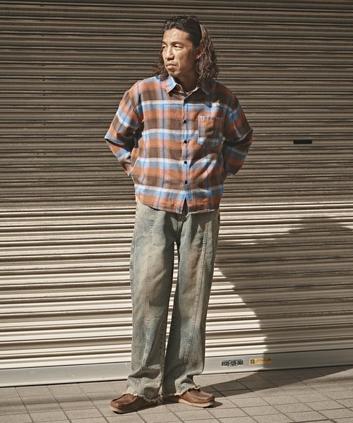 ALL RUNS(オールランズ)の「ヴィンテージ加工 デニムパンツ(デニムパンツ・メンズ・ブルー・L/M)」の10枚目の写真