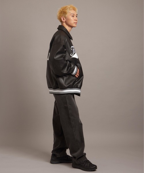 FIRST DOWN（ファーストダウン）の「FIRST DOWN USA限定 PU Varsity JKT（その他アウター・メンズ・ブラック・L/M/XL）」の20枚目の写真