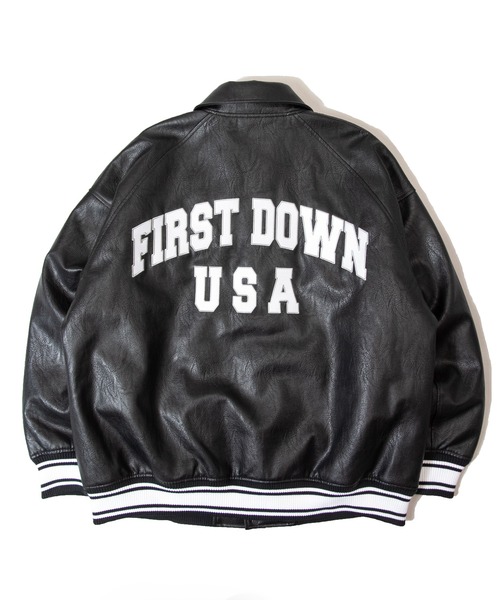 FIRST DOWN（ファーストダウン）の「FIRST DOWN USA限定 PU Varsity JKT（その他アウター・メンズ・ブラック・L/M/XL）」の14枚目の写真