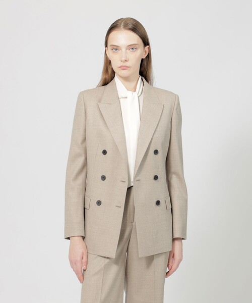 EPOCA(エポカ)の「【VERY NaVY2024年12月号掲載】ストレッチウールフラノ ダブルブレストジャケット(テーラードジャケット・レディース・グレー系その他/ベージュ・40)」の20枚目の写真