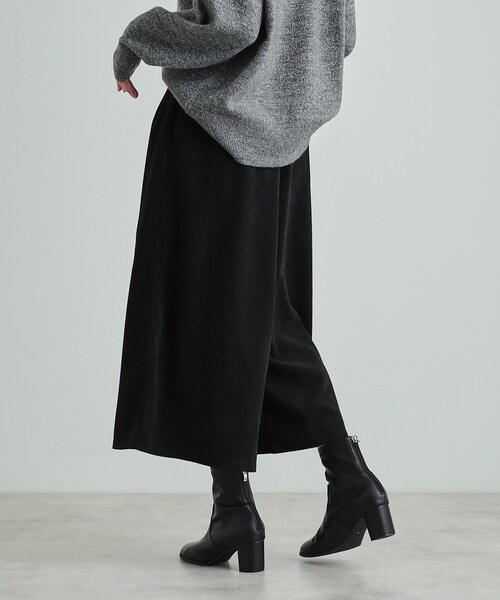 DRESKIP（ドレスキップ）の「◆【S-LL】すそくるっガウチョパンツ（その他パンツ・レディース・ブラック/アイボリー/ベージュ・03/02/01/04）」の5枚目の写真