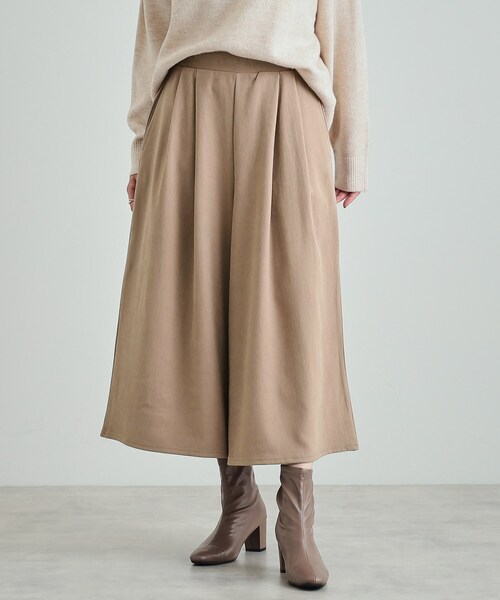 DRESKIP（ドレスキップ）の「◆【S-LL】すそくるっガウチョパンツ（その他パンツ・レディース・ブラック/アイボリー/ベージュ・03/02/01/04）」の8枚目の写真