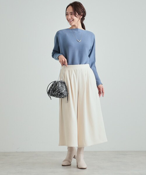 DRESKIP（ドレスキップ）の「◆【S-LL】すそくるっガウチョパンツ（その他パンツ・レディース・ブラック/アイボリー/ベージュ・03/02/01/04）」の14枚目の写真