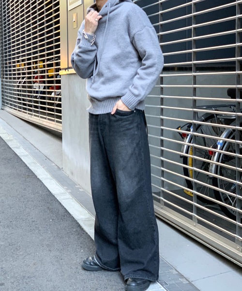 link lot(リンクロット)の「ハーフボタンプルオーバーニット(パーカー・メンズ・グレー/ブラック・M/L)」の15枚目の写真