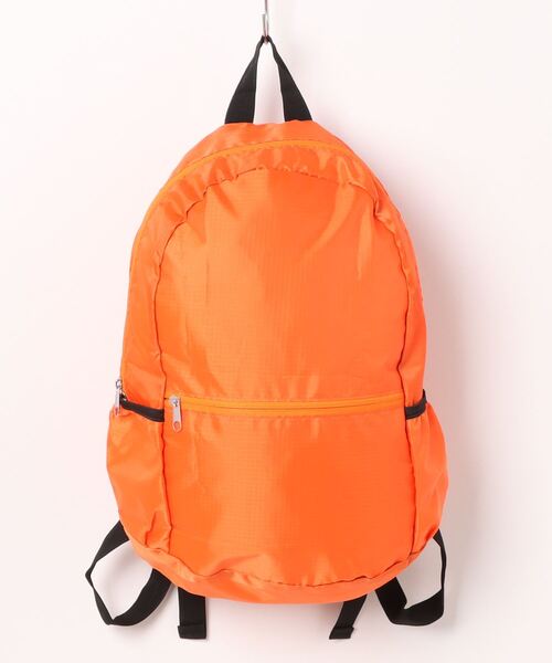 FOUND GOOD（ファウンドグッド）の「パッカブルミニリュック（バックパック/リュック・レディース・ブラック系/オレンジ系・フリー）」の2枚目の写真