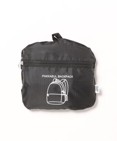 FOUND GOOD（ファウンドグッド）の「パッカブルミニリュック（バックパック/リュック・レディース・ブラック系/オレンジ系・フリー）」の4枚目の写真