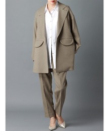 CIS. | CIS． タックパンツ ウォッシャブル ストレッチ リサイクルウールライクポリエステル 無地(その他パンツ)