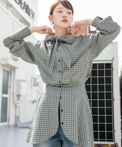 ★未使用　カネコイサオ　チェック　ピコフリル多数　ブラウス ☆未使用 カネコイサオ チェック ピコフリル多数 ブラウス