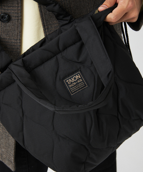 TAION（タイオン）の「TAION / タイオン ミリタリー ダウントートバッグM（ショルダーバッグ・メンズ・カーキ/ブラック/スミクロ・FREE）」の7枚目の写真