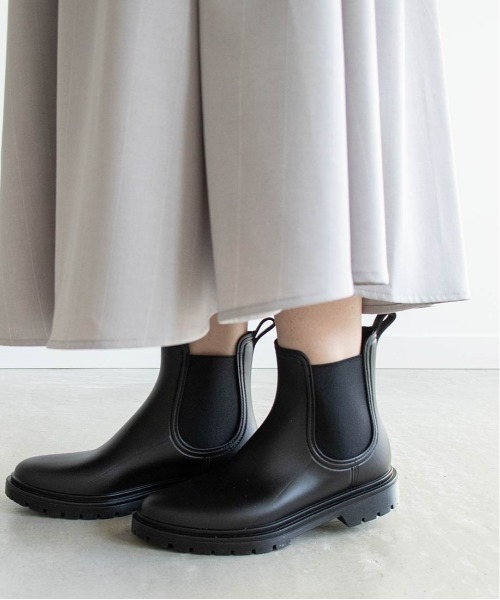 RANDA（ランダ）の「サイドゴアレインブーツ（レインシューズ・レディース・ブラック/アイボリー・LL/S/M/L）」の5枚目の写真