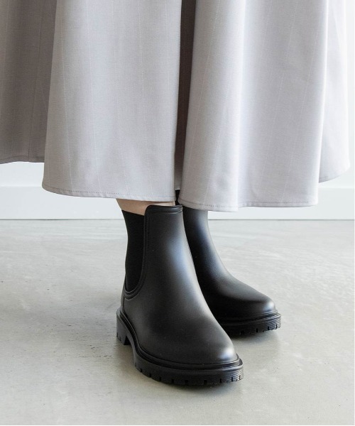 RANDA（ランダ）の「サイドゴアレインブーツ（レインシューズ・レディース・ブラック/アイボリー・LL/S/M/L）」の4枚目の写真