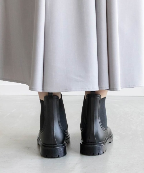 RANDA（ランダ）の「サイドゴアレインブーツ（レインシューズ・レディース・ブラック/アイボリー・LL/S/M/L）」の3枚目の写真