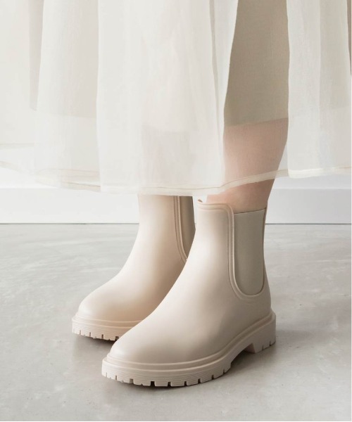 RANDA（ランダ）の「サイドゴアレインブーツ（レインシューズ・レディース・ブラック/アイボリー・LL/S/M/L）」の18枚目の写真