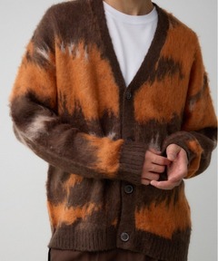 J.S.stead/Stead モヘアカーディガン M メンズ セール】J.S.Homestead / Stead モヘアミックス ジグザグ