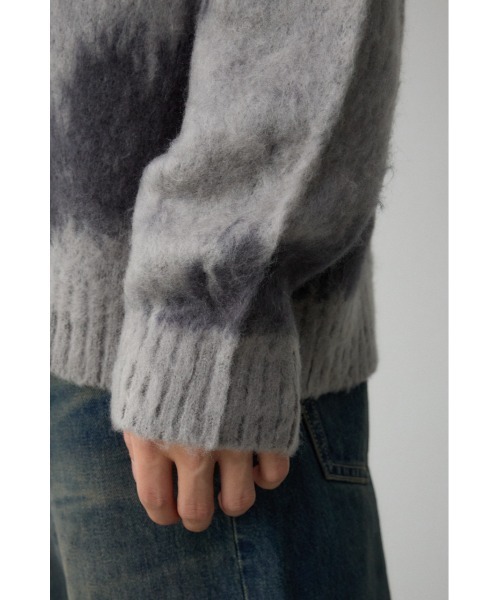 AZUL by moussy(アズールバイマウジー)の「総柄モヘアライクカーディガン(カーディガン/ボレロ・メンズ・ボルドー/ネイビー/ブラック系その他/ブラウン系その他/グレー系その他・FREE)」の20枚目の写真