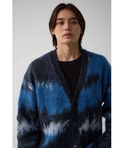 AZUL by moussy（アズールバイマウジー）の「総柄モヘアライクカーディガン（カーディガン/ボレロ・メンズ・ボルドー/ネイビー/ブラック系その他/ブラウン系その他/グレー系その他・FREE）」の22枚目の写真