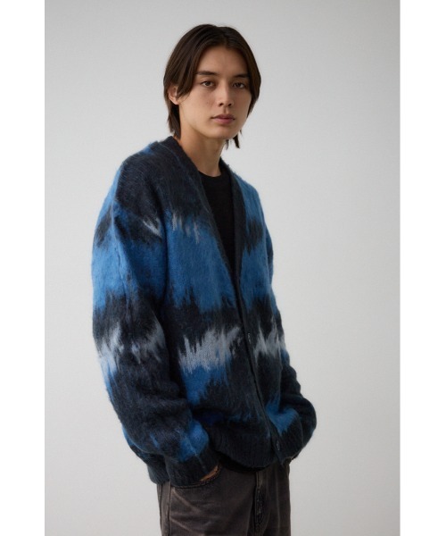 AZUL by moussy（アズールバイマウジー）の「総柄モヘアライクカーディガン（カーディガン/ボレロ・メンズ・ボルドー/ネイビー/ブラック系その他/ブラウン系その他/グレー系その他・FREE）」の21枚目の写真
