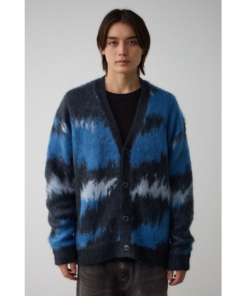 AZUL by moussy（アズールバイマウジー）の「総柄モヘアライクカーディガン（カーディガン/ボレロ・メンズ・ボルドー/ネイビー/ブラック系その他/ブラウン系その他/グレー系その他・FREE）」の19枚目の写真