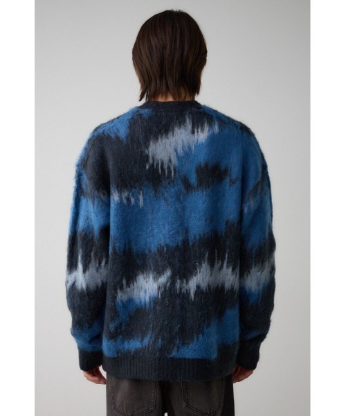 AZUL by moussy（アズールバイマウジー）の「総柄モヘアライクカーディガン（カーディガン/ボレロ・メンズ・ボルドー/ネイビー/ブラック系その他/ブラウン系その他/グレー系その他・FREE）」の17枚目の写真