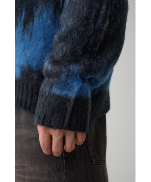 AZUL by moussy（アズールバイマウジー）の「総柄モヘアライクカーディガン（カーディガン/ボレロ・メンズ・ボルドー/ネイビー/ブラック系その他/ブラウン系その他/グレー系その他・FREE）」の14枚目の写真