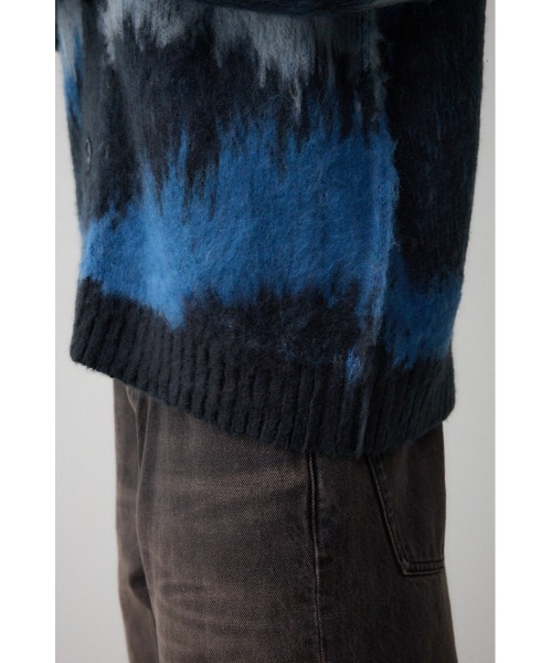 AZUL by moussy（アズールバイマウジー）の「総柄モヘアライクカーディガン（カーディガン/ボレロ・メンズ・ボルドー/ネイビー/ブラック系その他/ブラウン系その他/グレー系その他・FREE）」の13枚目の写真
