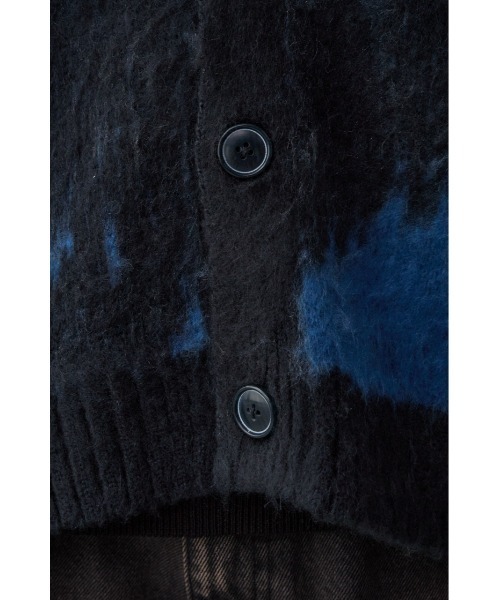 AZUL by moussy（アズールバイマウジー）の「総柄モヘアライクカーディガン（カーディガン/ボレロ・メンズ・ボルドー/ネイビー/ブラック系その他/ブラウン系その他/グレー系その他・FREE）」の12枚目の写真