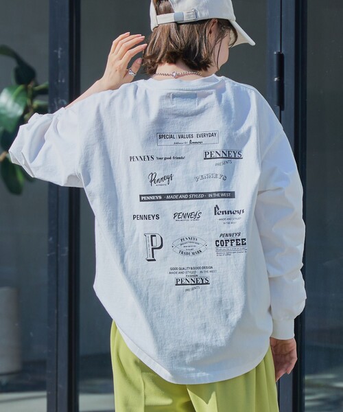 PENNEYS（ぺニーズ）の「Penneys（ぺニーズ）別注フォトプリントロングスリーブＴシャツ（Tシャツ/カットソー・レディース・オフホワイト/その他1/その他2・M/L）」の2枚目の写真