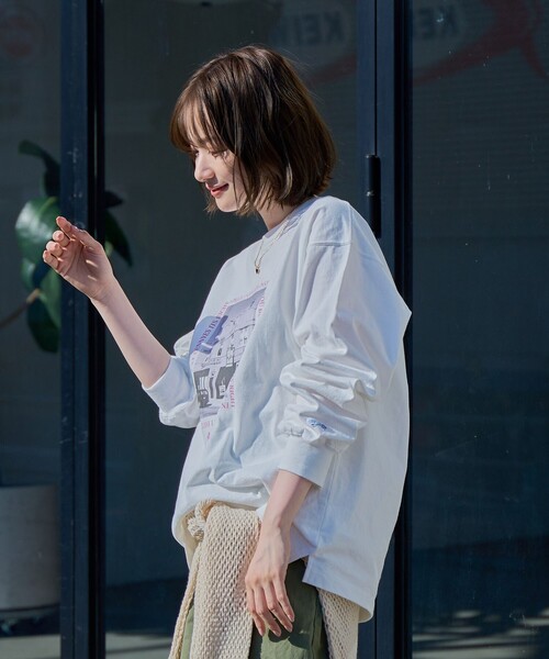 PENNEYS（ぺニーズ）の「Penneys（ぺニーズ）別注フォトプリントロングスリーブＴシャツ（Tシャツ/カットソー・レディース・オフホワイト/その他1/その他2・M/L）」の12枚目の写真