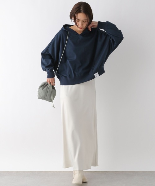 LEPSIM（レプシィム）の「裾タックパーカー　288742（パーカー・レディース・イエロー/ネイビー/杢グレー・FREE）」の16枚目の写真