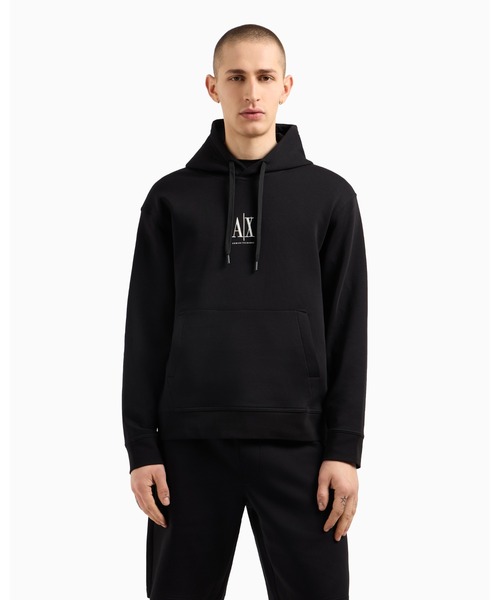 ARMANI EXCHANGE（アルマーニエクスチェンジ）の「【A|X アルマーニ エクスチェンジ】ICON フーデッドスウェットパーカー（スウェット・メンズ・ブラック/ホワイト・XX-LARGE/X-LARGE/MEDIUM/LARGE/X-SMALL/SMALL）」の13枚目の写真