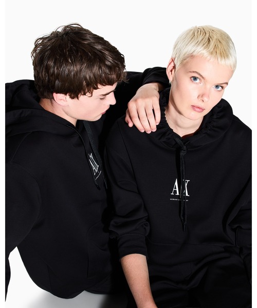 ARMANI EXCHANGE（アルマーニエクスチェンジ）の「【A|X アルマーニ エクスチェンジ】ICON フーデッドスウェットパーカー（スウェット・メンズ・ブラック/ホワイト・XX-LARGE/X-LARGE/MEDIUM/LARGE/X-SMALL/SMALL）」の7枚目の写真