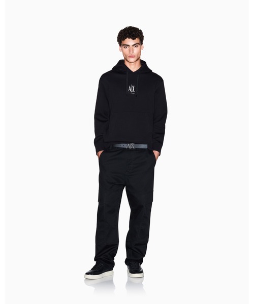 ARMANI EXCHANGE（アルマーニエクスチェンジ）の「【A|X アルマーニ エクスチェンジ】ICON フーデッドスウェットパーカー（スウェット・メンズ・ブラック/ホワイト・XX-LARGE/X-LARGE/MEDIUM/LARGE/X-SMALL/SMALL）」の12枚目の写真
