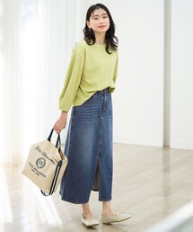 フロントスリットデニムスカート