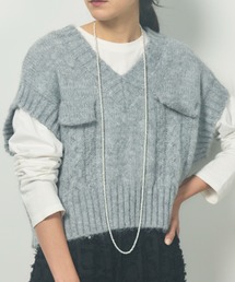 Libra Cue | ドロップショルダーニットベスト(ベスト)