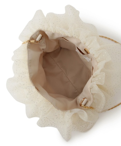 ROPE' PICNIC(ロペピクニック)の「キラキラシアーフリルチェーンショルダーバッグ(ショルダーバッグ・レディース・ライトグレー/ブラック/キナリ・FREE)」の22枚目の写真